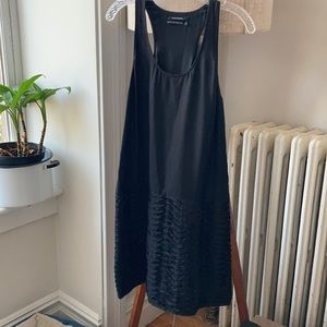 Club Monaco silk racerback dress with scalloped detail